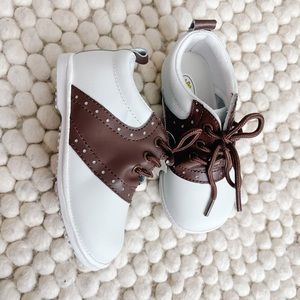 Baby boy GENUINE LEATHER Saddle Dress shoes